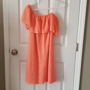 Coral Off-the-shoulder Sundress